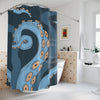 Octopus Tentacles Shower Curtain - Blue Ocean Modern Funky Bathroom Decor Underwater Sea Creature