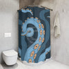 Octopus Tentacles Shower Curtain - Blue Ocean Modern Funky Bathroom Decor Underwater Sea Creature