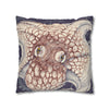 Orange Octopus Kraken Tentacles Ink Purple Art Spun Polyester Square Pillow Case Home Decor