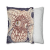 Orange Octopus Kraken Tentacles Ink Purple Art Spun Polyester Square Pillow Case Home Decor