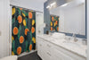 Oranges And Lemons Black Shower Curtain Home Decor