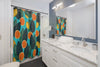 Oranges And Lemons Blue Shower Curtain Home Decor