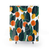 Oranges And Lemons White Shower Curtain 71X74 Home Decor