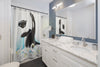 Orca Breaching Doodle Ink Art Shower Curtains Home Decor