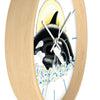 Orca Whale Mom And Baby Ink Art Wall Clock Home Decor