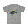 Orca Whale Sun Breach Ink Art Ultra Cotton Tee Sport Grey / S T-Shirt