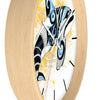 Orca Whale Tribal Splash Blue Yellow Wall Clock Home Decor