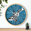 Orca Whale Tribal Tattoo Indigo Blue Ink Art Wall Clock Home Decor