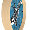 Orca Whale Tribal Tattoo Indigo Blue Ink Art Wall Clock Home Decor