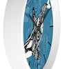 Orca Whale Tribal Tattoo Indigo Blue Ink Art Wall Clock Home Decor