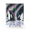 Orca Whales Aurora Borealis Ii Shower Curtain 71 × 74 Home Decor