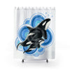 Orca Whales Blue Ii Shower Curtain 71 × 74 Home Decor