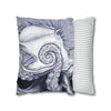 Purple Octopus Kraken Ink Art Spun Polyester Square Pillow Case Home Decor