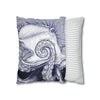 Purple Octopus Kraken Ink Art Spun Polyester Square Pillow Case Home Decor