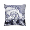 Purple Octopus Kraken Ink Art Spun Polyester Square Pillow Case Home Decor