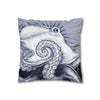 Purple Octopus Kraken Ink Art Spun Polyester Square Pillow Case Home Decor