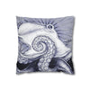 Purple Octopus Kraken Ink Art Spun Polyester Square Pillow Case Home Decor