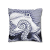 Purple Octopus Kraken Ink Art Spun Polyester Square Pillow Case Home Decor