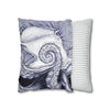 Purple Octopus Kraken Ink Art Spun Polyester Square Pillow Case Home Decor