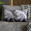 Purple Octopus Kraken Ink Art Spun Polyester Square Pillow Case Home Decor