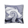 Purple Octopus Kraken Ink Art Spun Polyester Square Pillow Case Home Decor