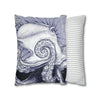 Purple Octopus Kraken Ink Art Spun Polyester Square Pillow Case Home Decor