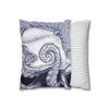 Purple Octopus Kraken Ink Art Spun Polyester Square Pillow Case Home Decor