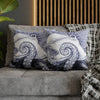 Purple Octopus Kraken Ink Art Spun Polyester Square Pillow Case Home Decor