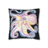 Rainbow Octopus Kraken Tentacles Ink Black Art Spun Polyester Square Pillow Case Home Decor