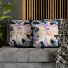 Rainbow Octopus Kraken Tentacles Ink Black Art Spun Polyester Square Pillow Case Home Decor