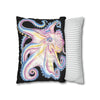 Rainbow Octopus Kraken Tentacles Ink Black Art Spun Polyester Square Pillow Case Home Decor