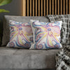 Rainbow Octopus Kraken Tentacles Ink White Art Spun Polyester Square Pillow Case Home Decor