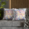 Rainbow Octopus Kraken Tentacles Ink White Art Spun Polyester Square Pillow Case Home Decor