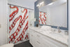 Red Kraken Octopus Tentacles Art Shower Curtain Home Decor