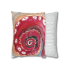 Red Octopus Kraken Tentacles Acrylic Art Spun Polyester Square Pillow Case Home Decor