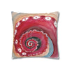 Red Octopus Kraken Tentacles Acrylic Art Spun Polyester Square Pillow Case Home Decor