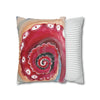 Red Octopus Kraken Tentacles Acrylic Art Spun Polyester Square Pillow Case Home Decor