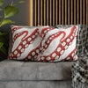 Red Octopus Kraken Tentacles Ink White Art Spun Polyester Square Pillow Case Home Decor