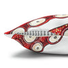 Red Octopus Kraken Tentacles Ink White Art Spun Polyester Square Pillow Case Home Decor