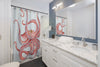 Red Octopus Tentacles Dance Shower Curtain Home Decor