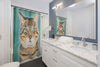 Tabby Cat Grumpster Shower Curtain Home Decor