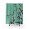 Teal Tentacles Ink Art Shower Curtain 71X74 Home Decor