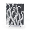 White Funky Tentacles Ii Ink Grey Art Shower Curtains 71 X 74 Home Decor