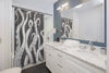 White Funky Tentacles Ii Ink Grey Art Shower Curtains Home Decor