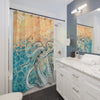 White Tentacles Octopus Kraken Abstract Ink Art Shower Curtain Home Decor