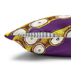 Yellow Octopus Kraken Tentacles Ink Purple Art Spun Polyester Square Pillow Case Home Decor