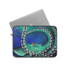 Octopus Nebula Galaxy Teal Art Laptop Sleeve