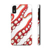 Red White Kraken Octopus Tentacles Ink Case Mate Tough Phone Cases