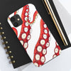 Red White Kraken Octopus Tentacles Ink Case Mate Tough Phone Cases