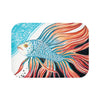 Betta Fish Red Blue Bath Mat 24 × 17 Home Decor